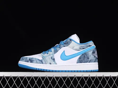 All categories Air Jordan Jordan series basketball shoes Air Jordan 1 Low Z version Air Jordan 1 Low "Washed Denim" AJ1 Joe 1 navy washed denim low-top casual sneakers DM8947-100